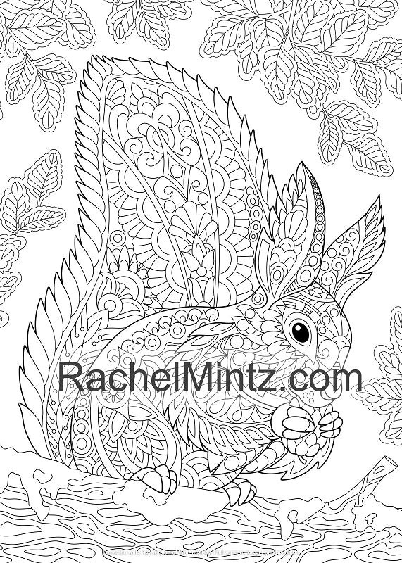 ZEN Wildlife Animals – Relaxing Coloring Book With Detailed Zentangle Patterns of Birds, Animals, Marine Life & Nature. Printable Book