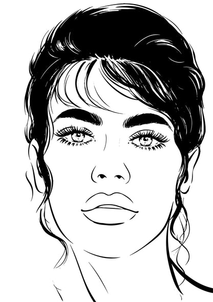 Alluring Portraits - Beautiful Women - PDF Coloring Book – Rachel Mintz Coloring  Books